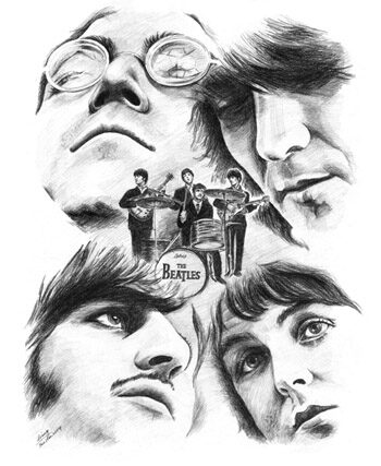 Charcoal drawing portrait example