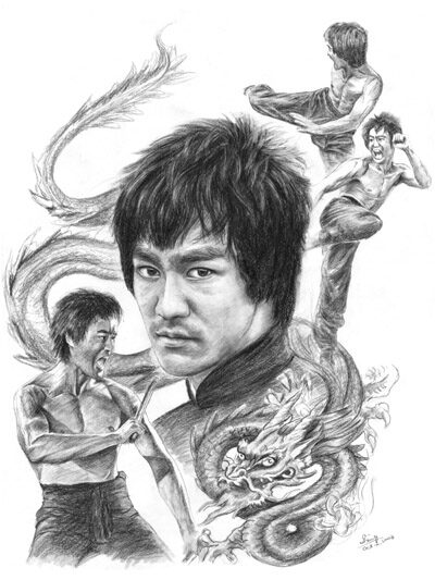 Brucelee collage