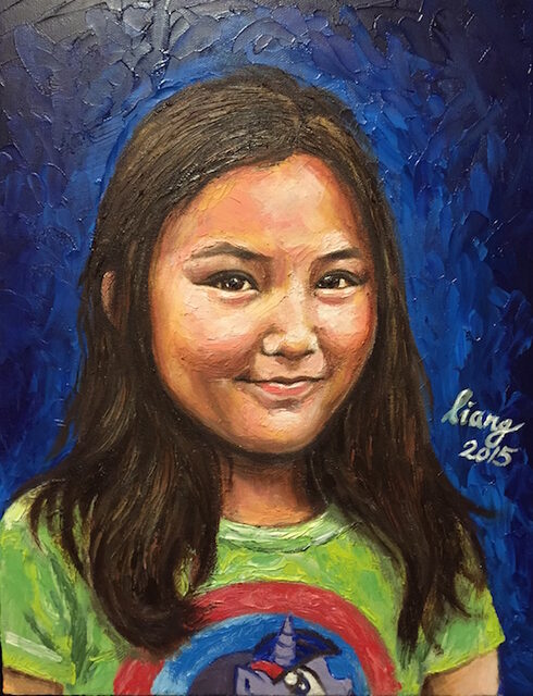 Portrait artwork by Liang