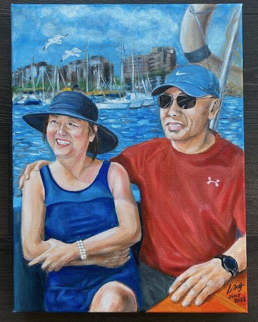 Parents on the boat