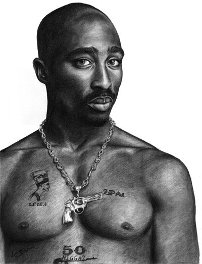 Tupac halfbody